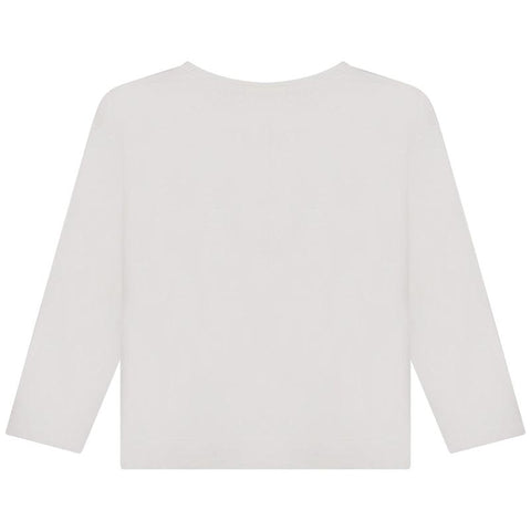 Billieblush Girls Ivory Unicorn Long Sleeve T-Shirt Billieblush Girls Ivory Unicorn Long Sleeve T-Shirt