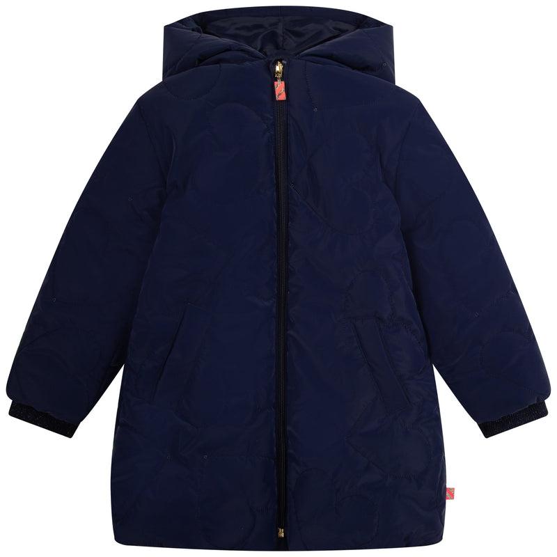 Girls Navy Hooded Puffer Jacket Liverpool