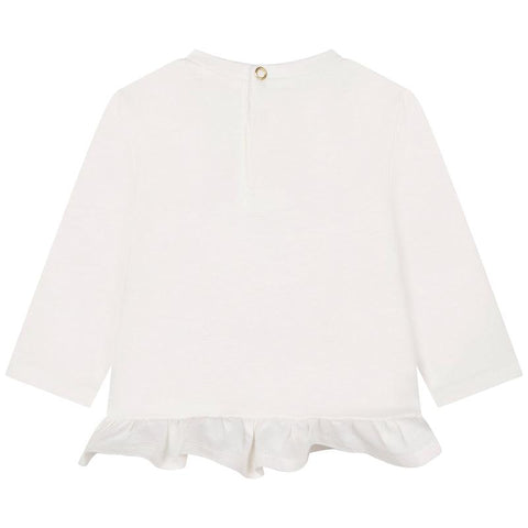 Billieblush Girls Ivory Rabbit Tunic Billieblush Girls Ivory Rabbit Tunic