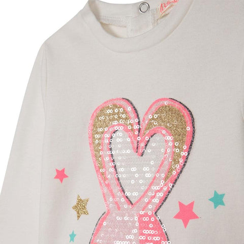 Billieblush Girls Ivory Rabbit Tunic Billieblush Girls Ivory Rabbit Tunic