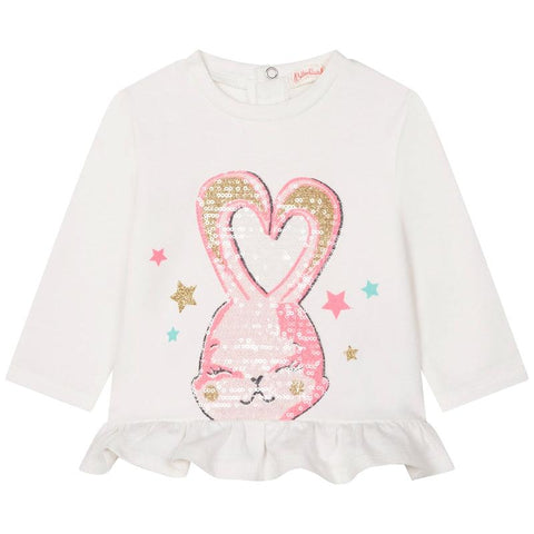 Billieblush Girls Ivory Rabbit Tunic Billieblush Girls Ivory Rabbit Tunic