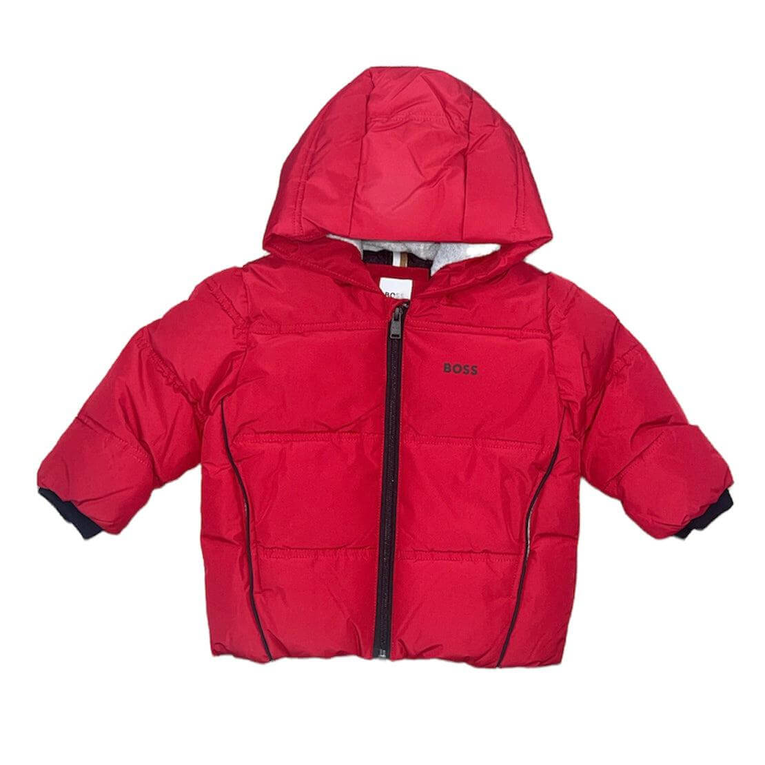 BOSS Baby Boys Red Puffer Coat BOSS Baby Boys Red Puffer Coat