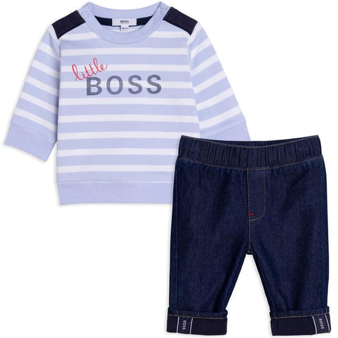 BOSS Baby Boys Striped & Top Trouser Set BOSS Baby Boys Striped & Top Trouser Set