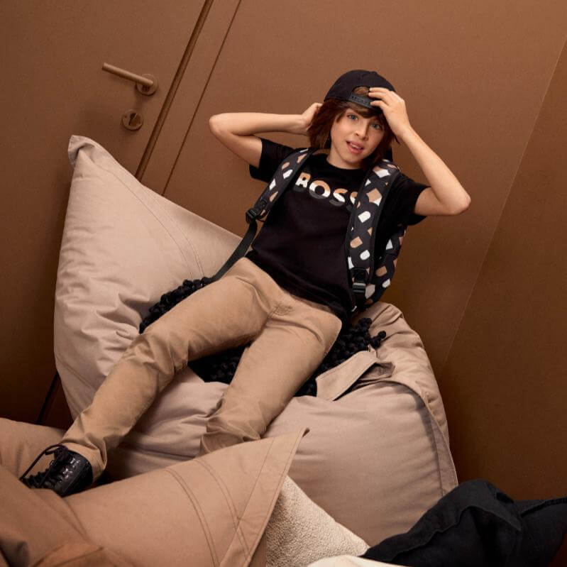 BOSS Boys Black Logo T-Shirt BOSS Boys Black Logo T-Shirt