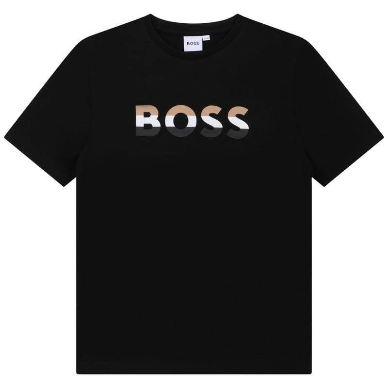 BOSS Boys Black Logo T-Shirt BOSS Boys Black Logo T-Shirt