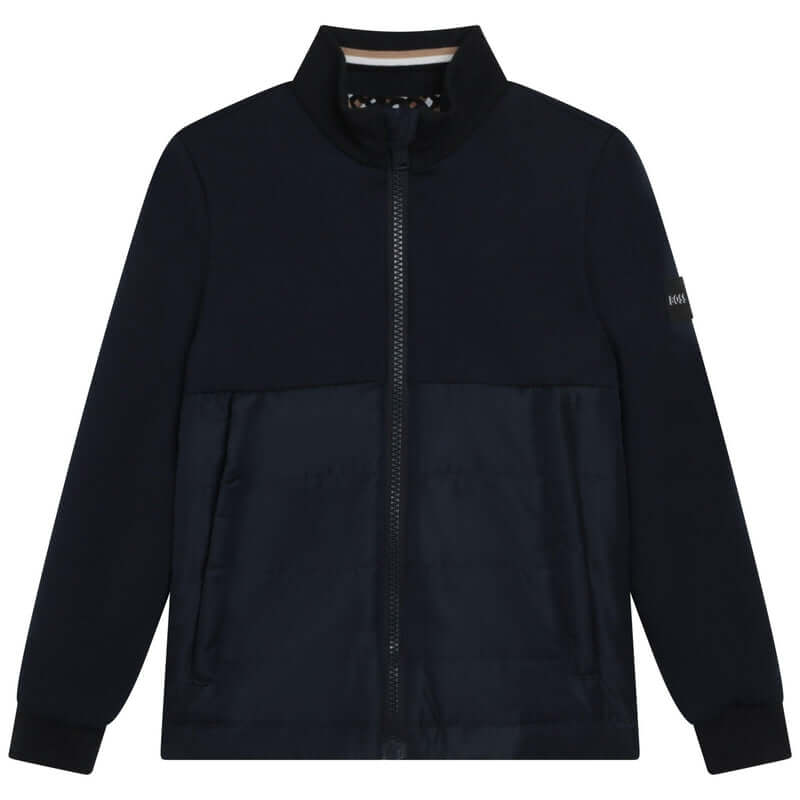 BOSS Boys Black Zip Up Jacket BOSS Boys Black Zip Up Jacket