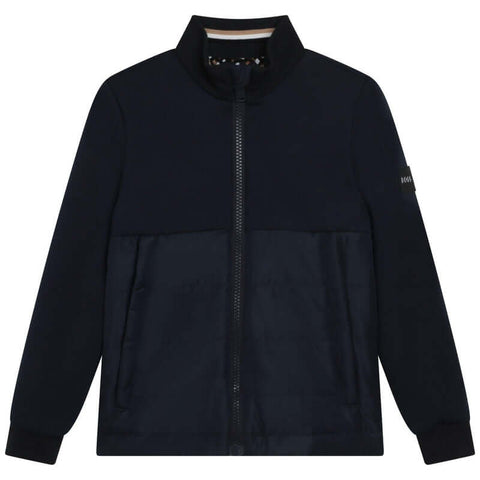 BOSS Boys Black Zip Up Jacket BOSS Boys Black Zip Up Jacket
