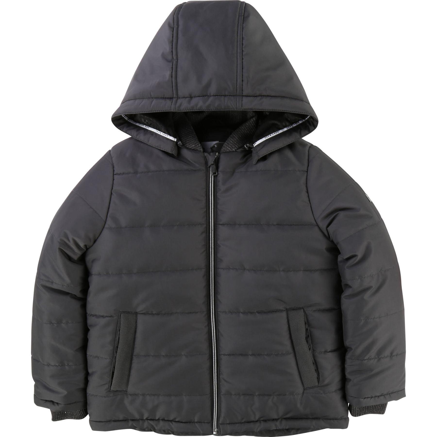 BOSS Boys Dark Grey Padded Coat BOSS Boys Dark Grey Padded Coat