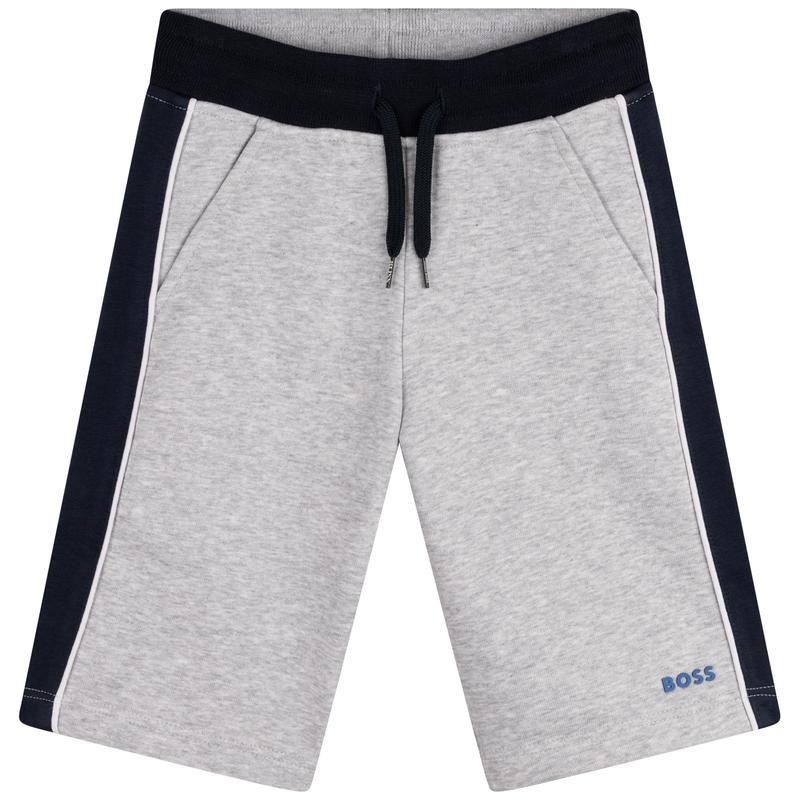 BOSS Boys Grey / Black Bermuda Shorts BOSS Boys Grey / Black Bermuda Shorts