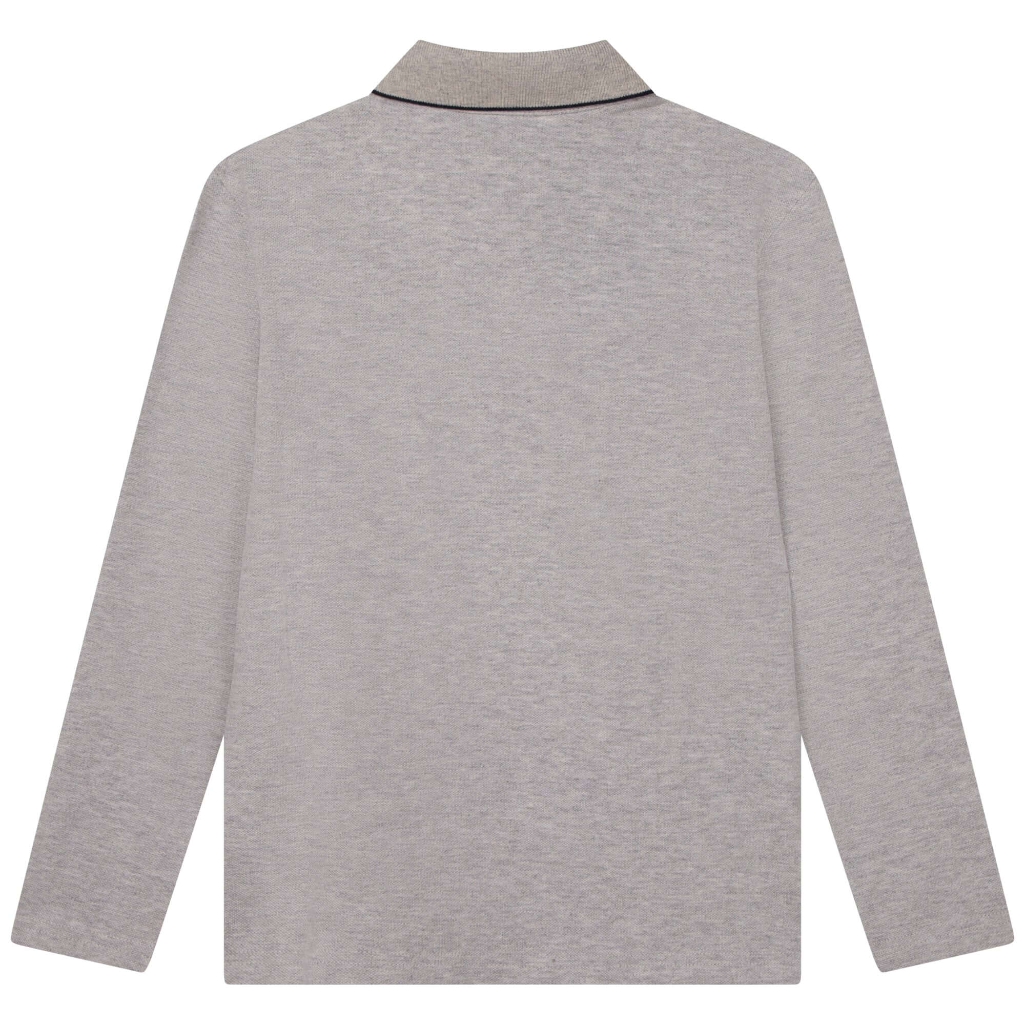 BOSS Boys Grey Long Sleeve Polo BOSS Boys Grey Long Sleeve Polo