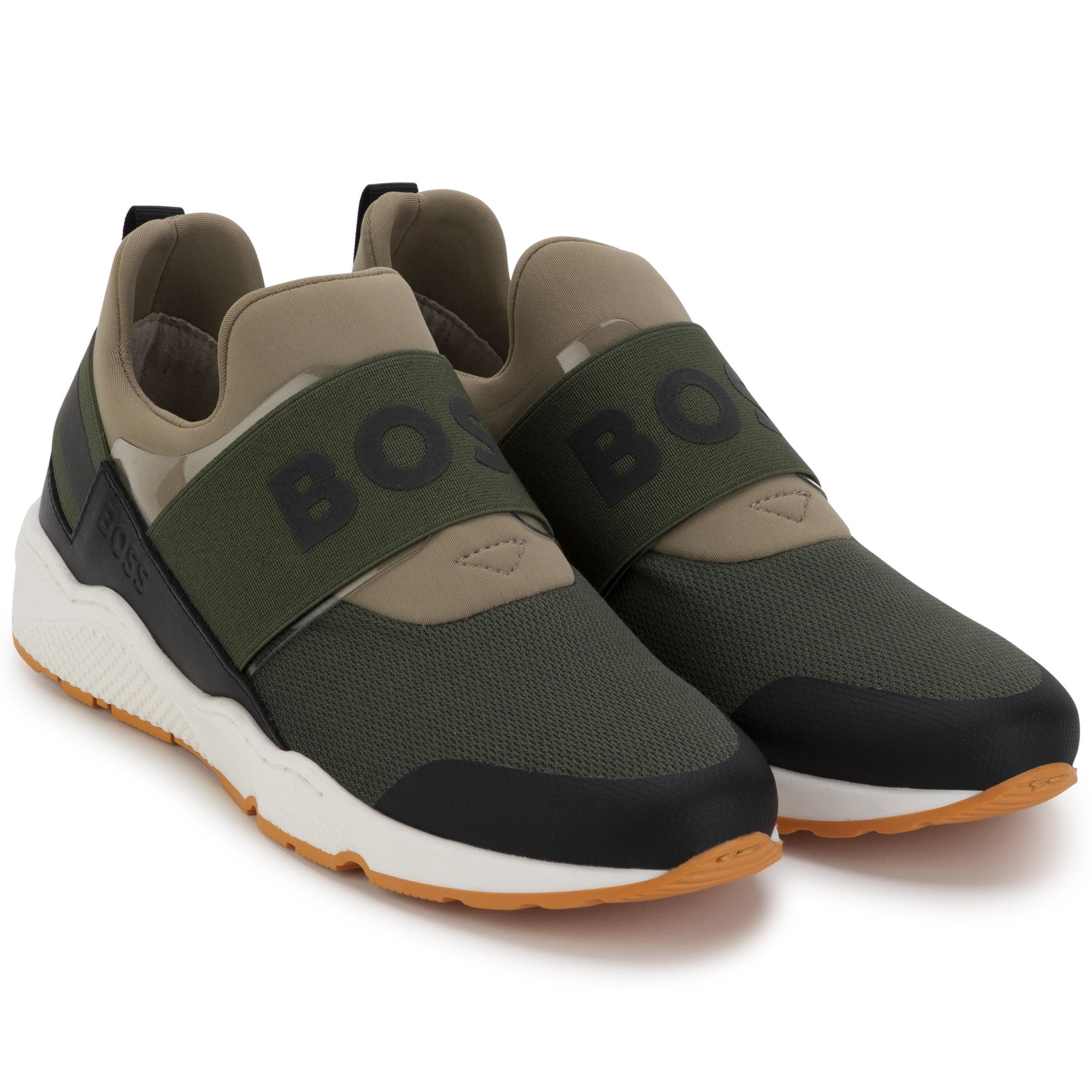 BOSS Boys Khaki Trainers BOSS Boys Khaki Trainers
