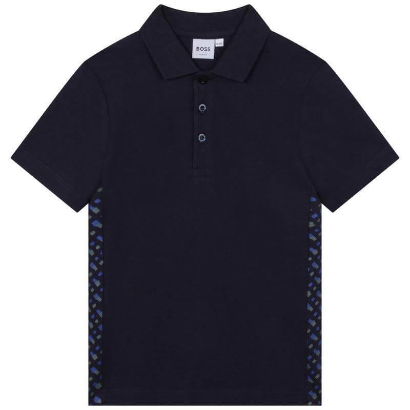 BOSS Boys Navy Short Sleeve Polo BOSS Boys Navy Short Sleeve Polo