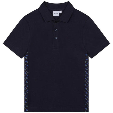 BOSS Boys Navy Short Sleeve Polo BOSS Boys Navy Short Sleeve Polo
