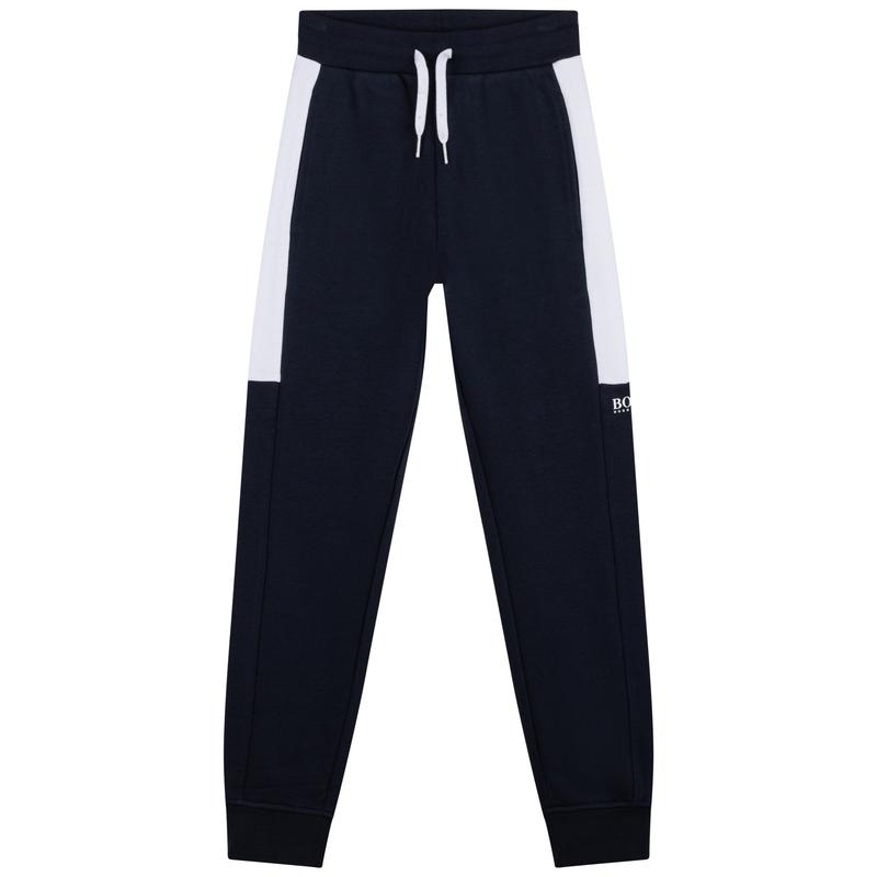 BOSS Boys Navy & White Joggers BOSS Boys Navy & White Joggers