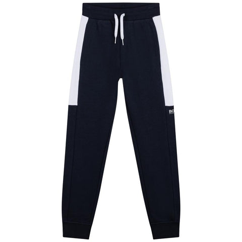 BOSS Boys Navy & White Joggers BOSS Boys Navy & White Joggers