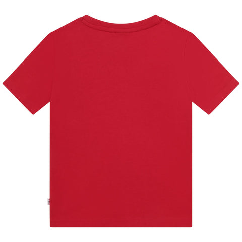 BOSS Boys Red Logo Short Sleeve T-Shirt BOSS Boys Red Logo Short Sleeve T-Shirt
