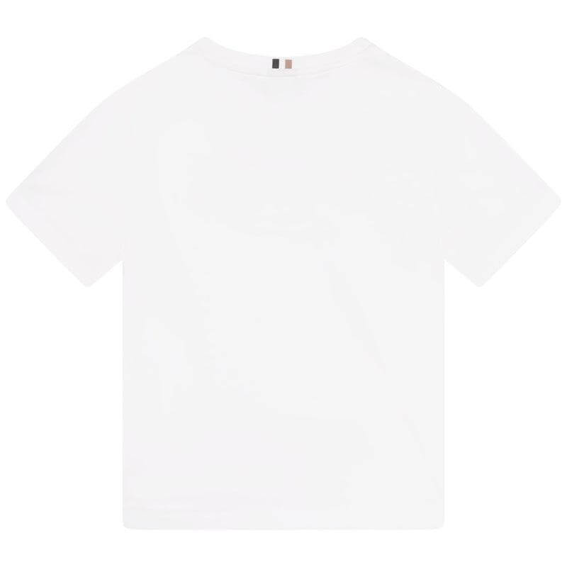 BOSS Boys White Logo Short Sleeve T-shirt BOSS Boys White Logo Short Sleeve T-shirt