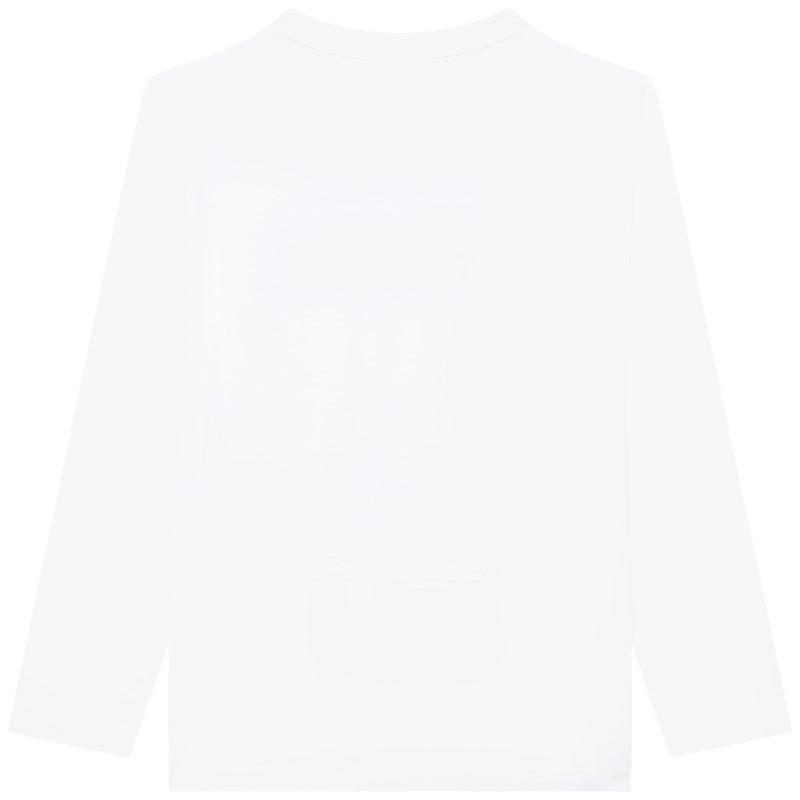 BOSS Boys White Long Sleeve Logo T-Shirt BOSS Boys White Long Sleeve Logo T-Shirt
