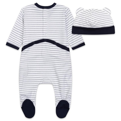 BOSS Boys Striped Babygrow + Pull On Hat Set BOSS Boys Striped Babygrow + Pull On Hat Set