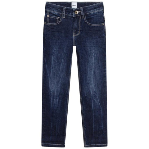 BOSS Colour Fade Dark Denim Trousers BOSS Colour Fade Dark Denim Trousers