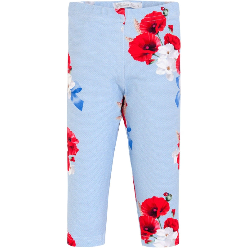 Balloon Chic Girls Red Rose Legging Set Balloon Chic Girls Red Rose Legging Set