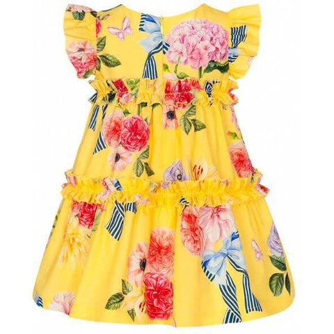 Balloon Chic Girls Yellow Floral Dress Balloon Chic Girls Yellow Floral Dress