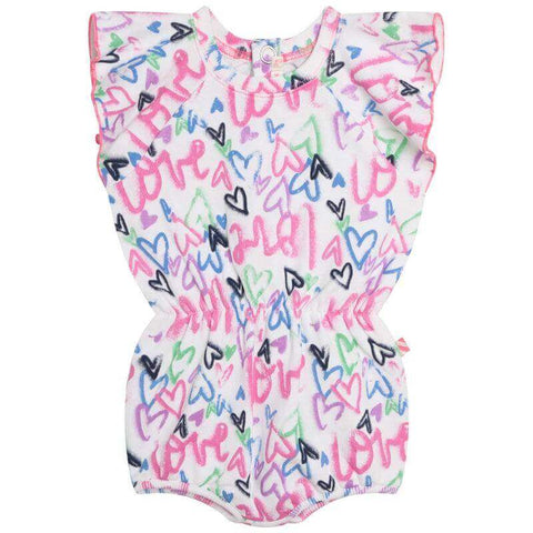Billieblush Baby Girls Graffiti Print Romper Billieblush Baby Girls Graffiti Print Romper