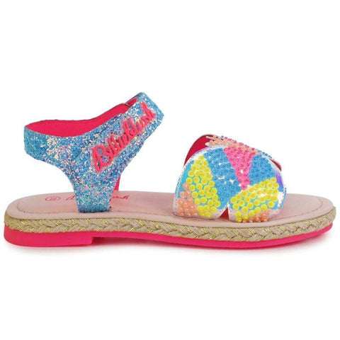 Billieblush Girls Blue Sequin Butterfly Sandals Billieblush Girls Blue Sequin Butterfly Sandals