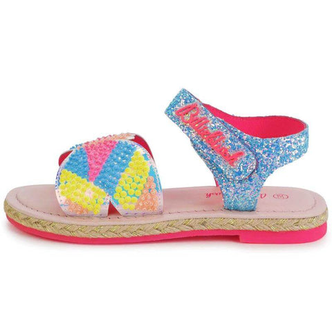 Billieblush Girls Blue Sequin Butterfly Sandals Billieblush Girls Blue Sequin Butterfly Sandals