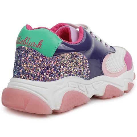 Billieblush Girls Pink Glitter Trainers Billieblush Girls Pink Glitter Trainers