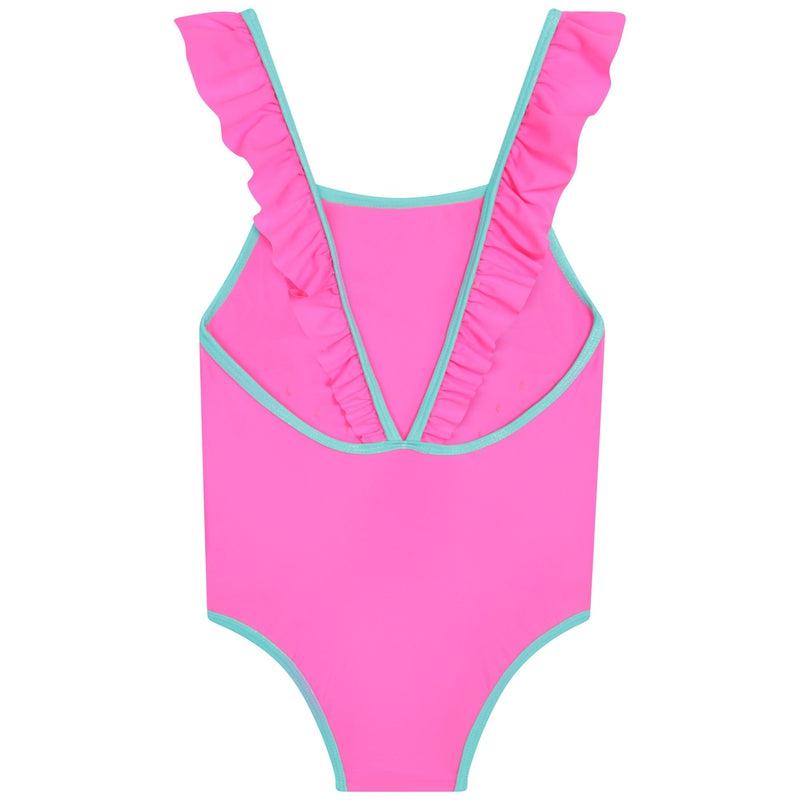 Billieblush Girls Pink Ruffle Trim Swimming Costume Billieblush Girls Pink Ruffle Trim Swimming Costume