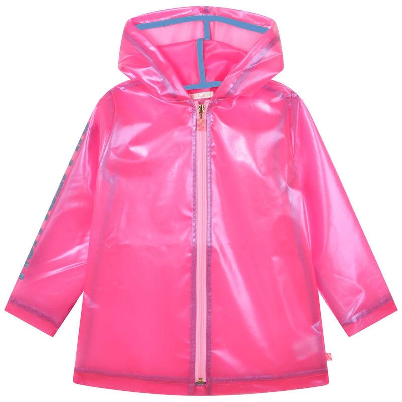 Girls Pink Transparent Rain Coat Kathryns - Main Image