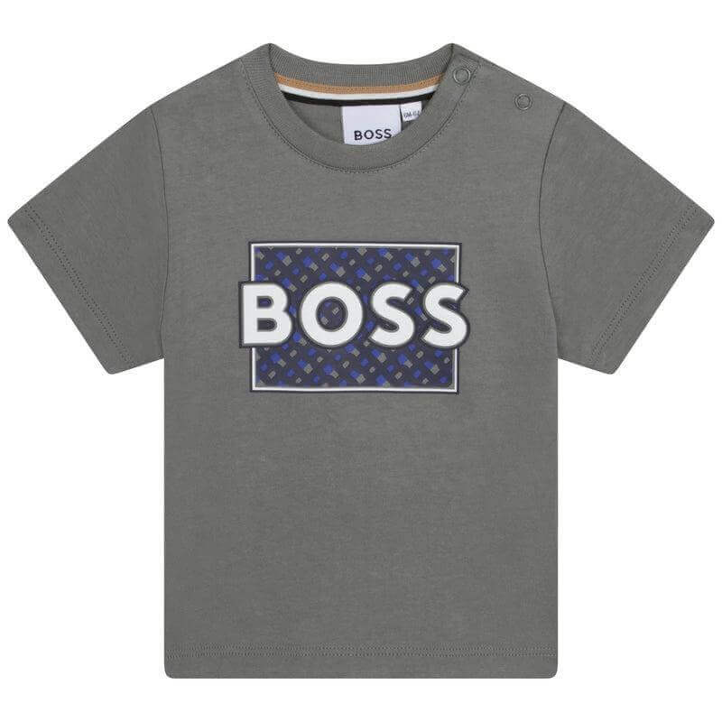 BOSS Baby Boys Khaki Logo Short Sleeve T-shirt BOSS Baby Boys Khaki Logo Short Sleeve T-shirt