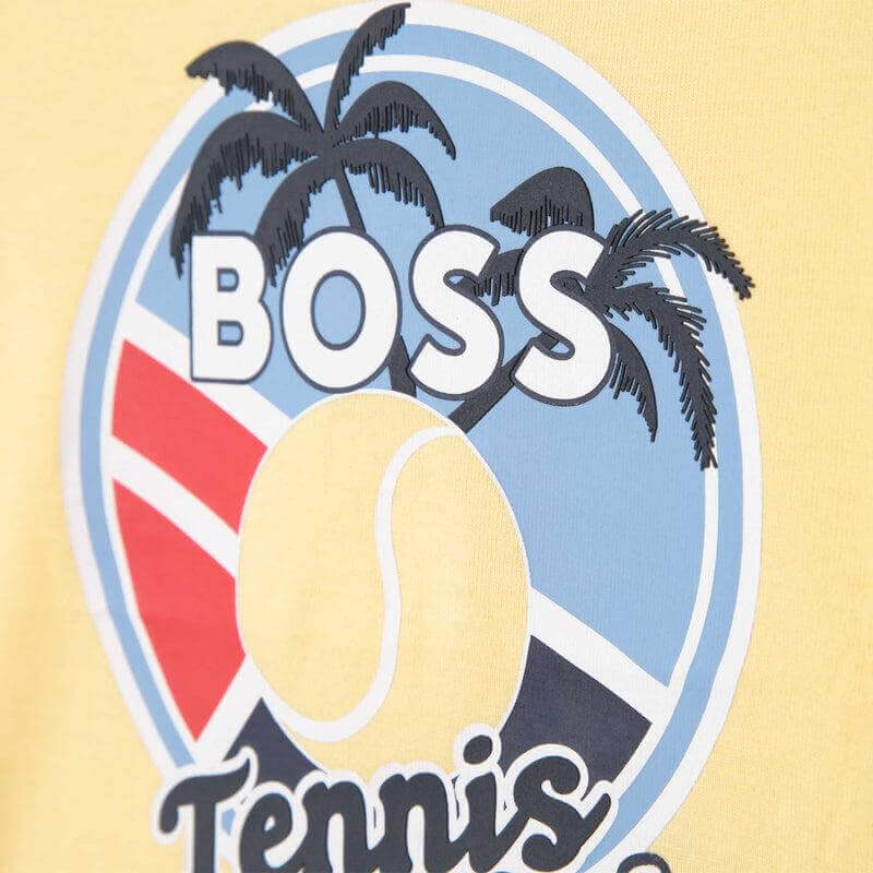 BOSS Baby Boys Yellow Tennis Short Sleeve T-shirt BOSS Baby Boys Yellow Tennis Short Sleeve T-shirt
