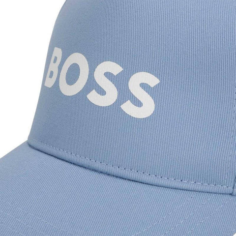 BOSS Boys Blue Cotton Logo Cap BOSS Boys Blue Cotton Logo Cap