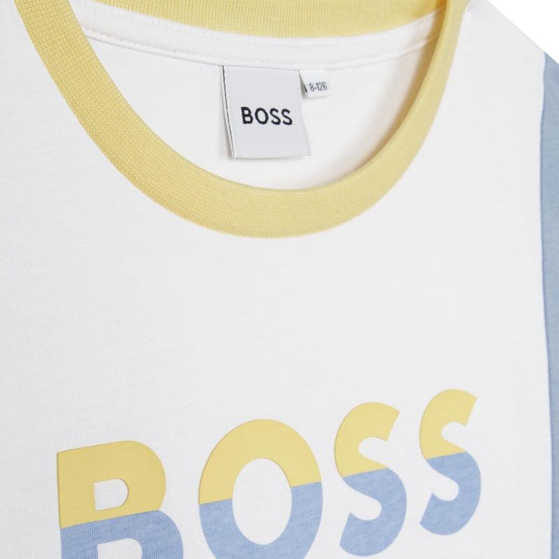 BOSS Boys Cotton Lemon Short Sleeve T-shirt BOSS Boys Cotton Lemon Short Sleeve T-shirt