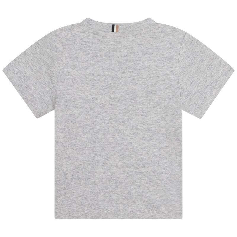 BOSS Boys Grey Short Sleeve Print T-shirt BOSS Boys Grey Short Sleeve Print T-shirt