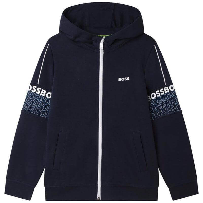 BOSS Boys Navy Logo Hoodie & Shorts Set BOSS Boys Navy Logo Hoodie & Shorts Set