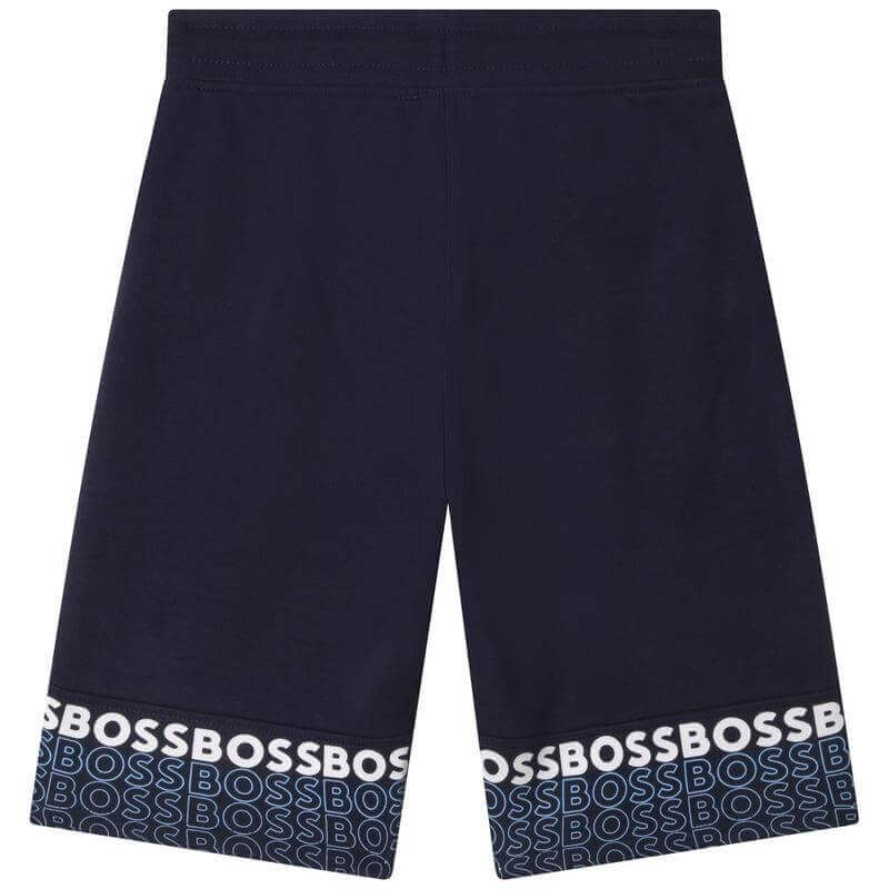 BOSS Boys Navy Logo Hoodie & Shorts Set BOSS Boys Navy Logo Hoodie & Shorts Set