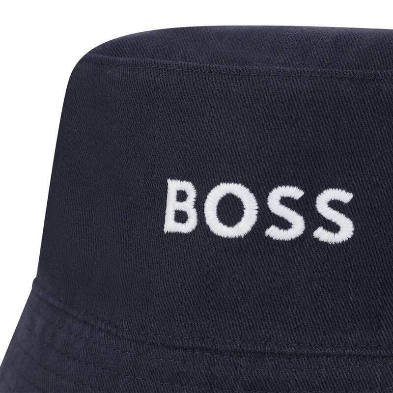 BOSS Boys Navy Reversible Monogram Bucket Hat BOSS Boys Navy Reversible Monogram Bucket Hat