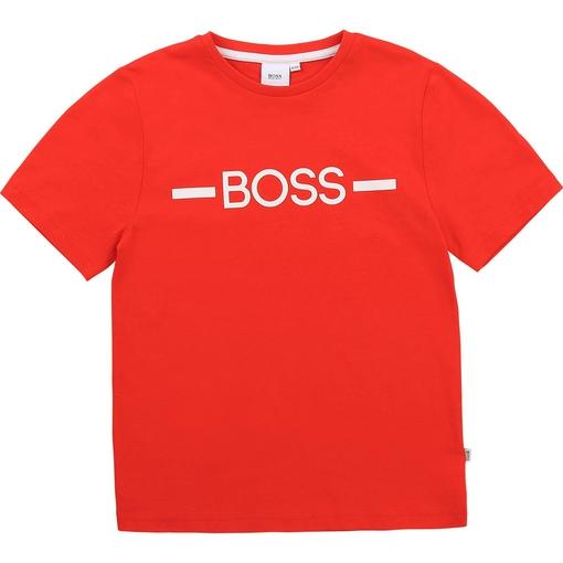 BOSS Boys Red Short Sleeve Logo T-shirt BOSS Boys Red Short Sleeve Logo T-shirt