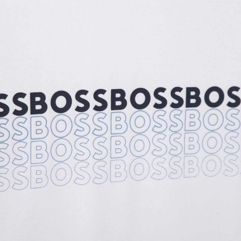 BOSS Boys White Gradient Logo Short Sleeve T-shirt BOSS Boys White Gradient Logo Short Sleeve T-shirt