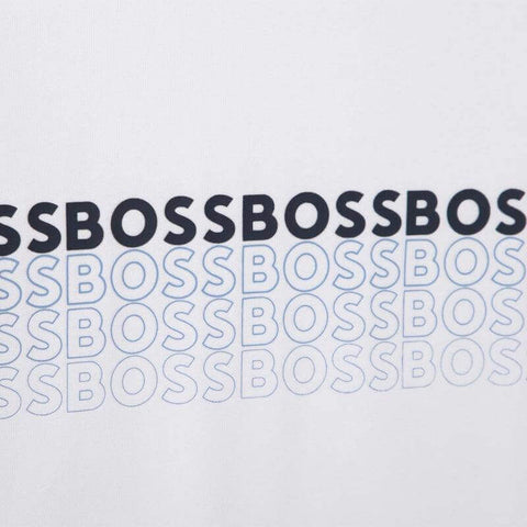 BOSS Boys White Gradient Logo Short Sleeve T-shirt BOSS Boys White Gradient Logo Short Sleeve T-shirt