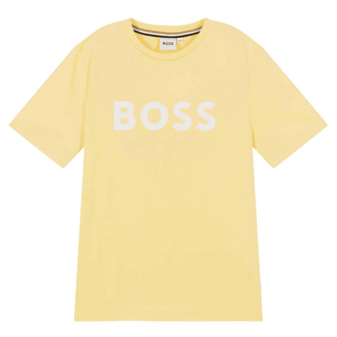 BOSS Boys Yellow Logo T-Shirt BOSS Boys Yellow Logo T-Shirt