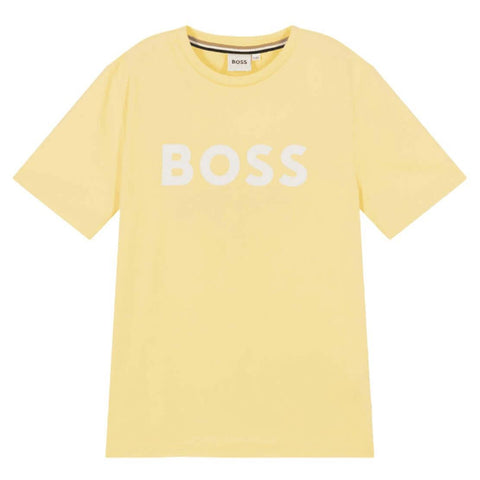 BOSS Boys Yellow Logo T-Shirt BOSS Boys Yellow Logo T-Shirt