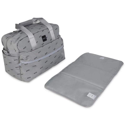 BOSS Grey Logo Baby Changing Bag & Mat BOSS Grey Logo Baby Changing Bag & Mat