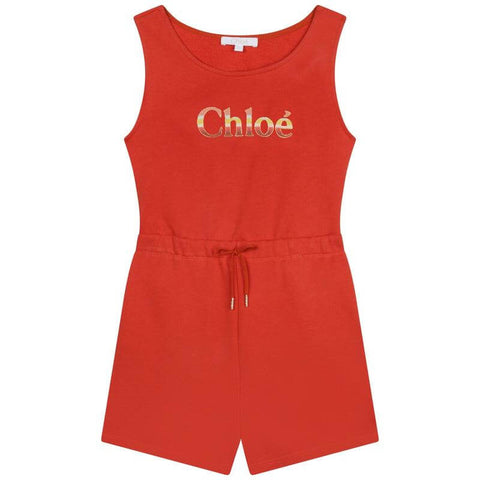 Chloe Girls Orange Playsuit Chloe Girls Orange Playsuit