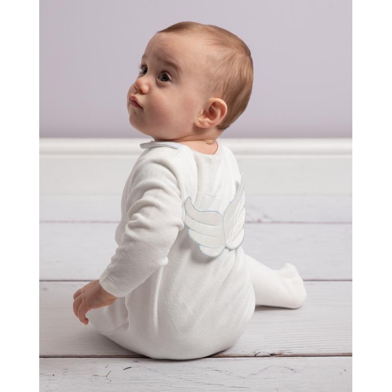Caramelo Kids Baby Boys Ivory Wings Babygrow Caramelo Kids Baby Boys Ivory Wings Babygrow