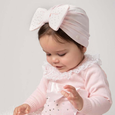 Caramelo Kids Baby Girls Diamonte Bow Turban Caramelo Kids Baby Girls Diamonte Bow Turban