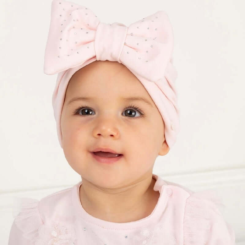 Caramelo Kids Baby Girls Diamonte Bow Turban Caramelo Kids Baby Girls Diamonte Bow Turban